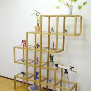 【G-Shelf オーク材】大好きなものを美しく飾る・高い技術で製作した繊細なデザインの飾り棚 オーク材 オイルフィニッシュ 家具 リビング 棚 シェルフ 飾り棚  MUFactory