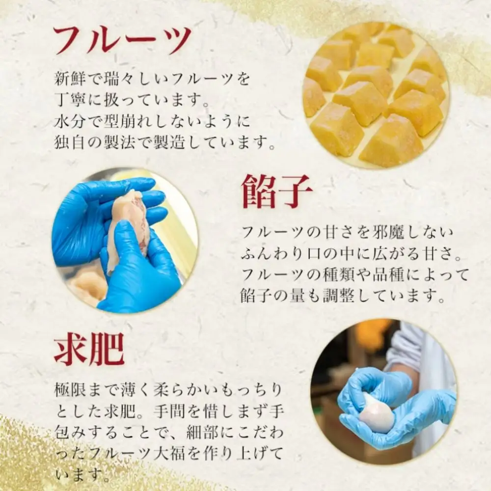 No.2488 祝いの銘菓 果寿庵のフルーツ大福６個セット