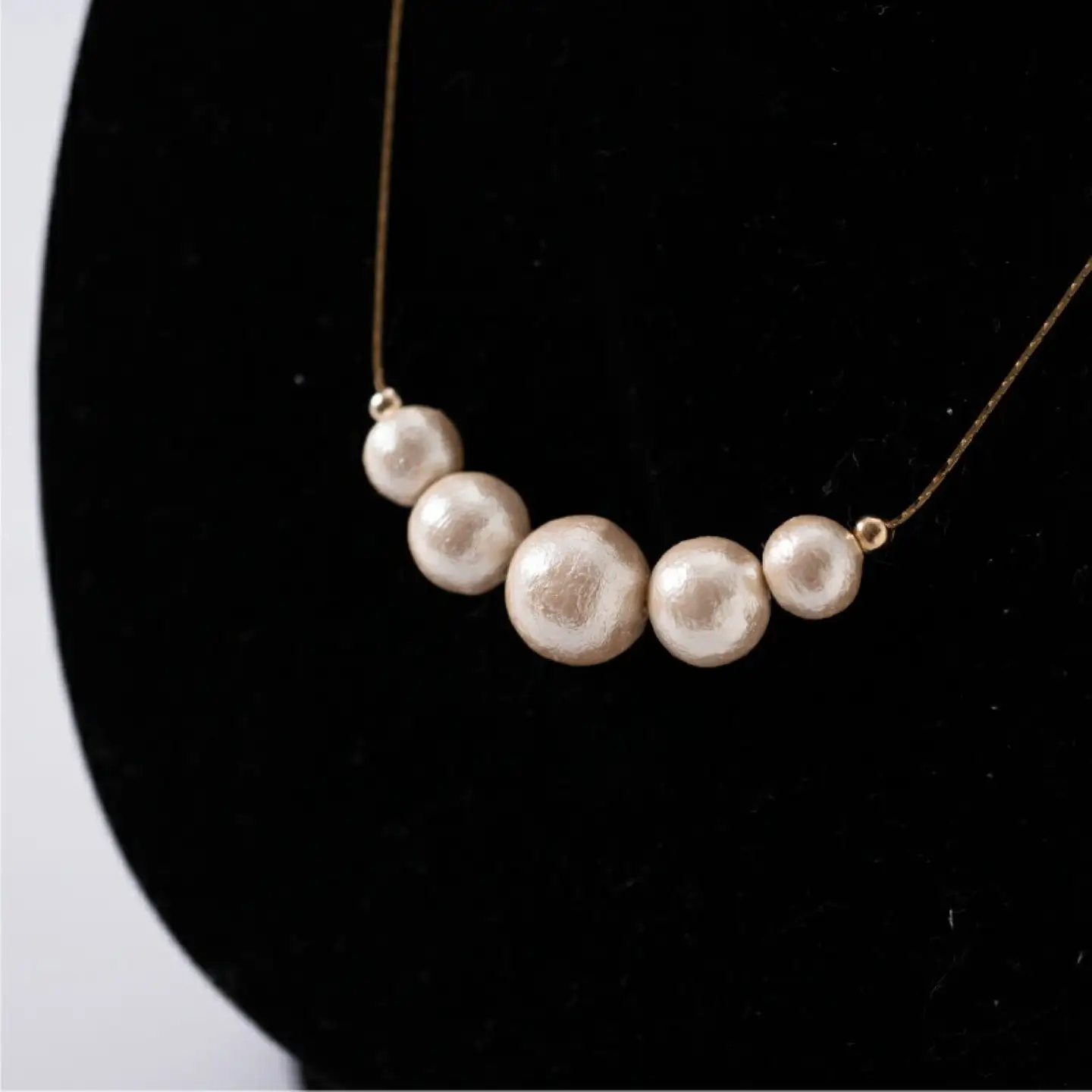 コットンパール「キスカ」ゴールドチェーンネックレス｜　パール アクセサリー 結婚式 ネックレス パーティー プレゼント 入学式 卒業式 コットンパール 