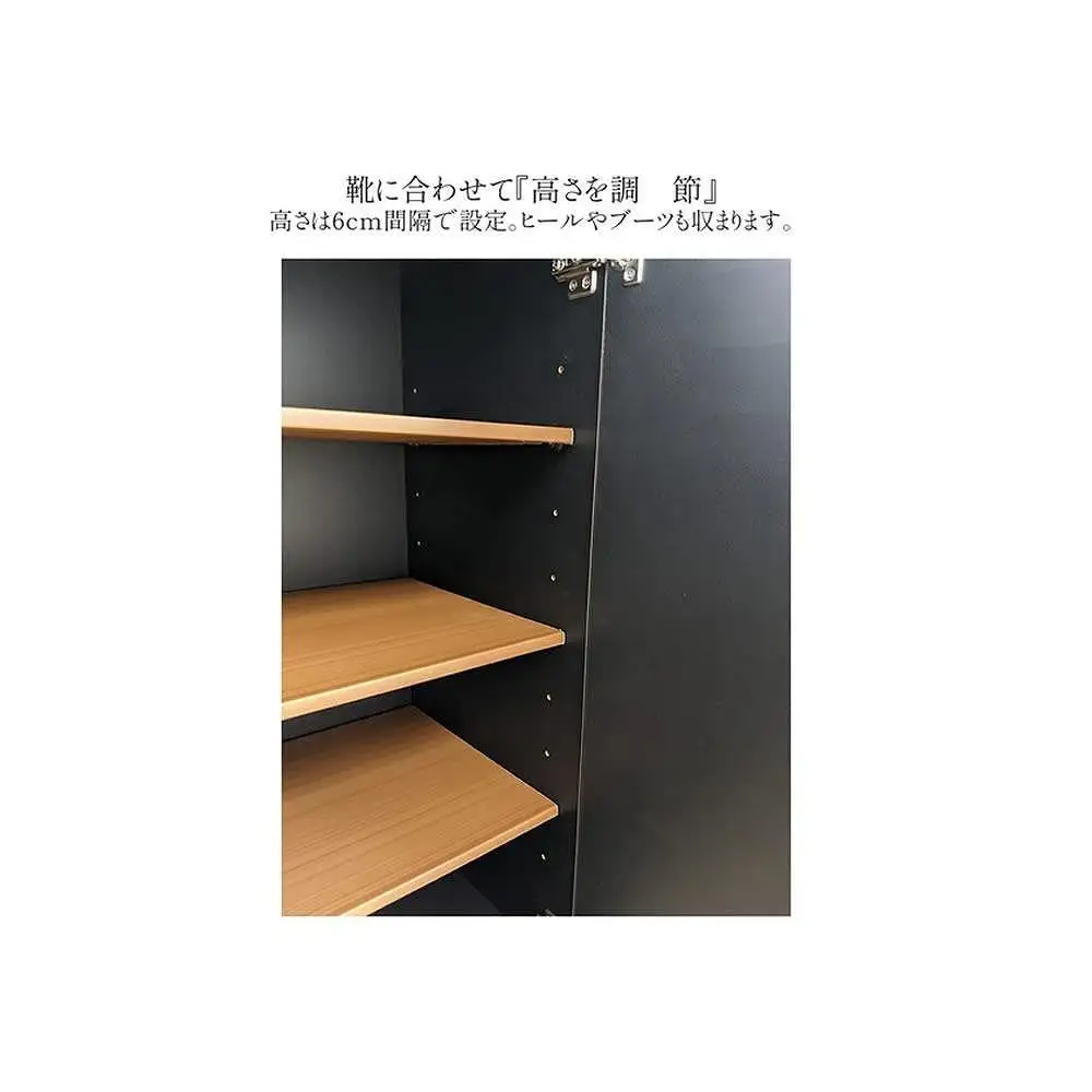 下駄箱 収納 シューズボックス 幅60cm 奥行35cm 高さ175cm 靴箱 アモーレ 60cm幅ハイタイプ （ホワイト）