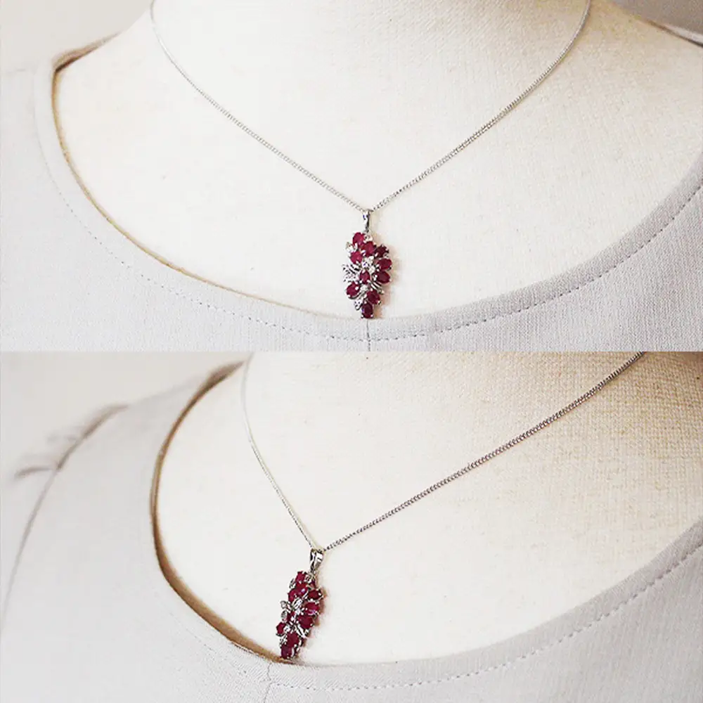 ルビー ペンダント 1.5ct 1.5カラット PT100 プラチナ100 （16927） [山梨 ペンダント ネックレス ルビー プラチナ ジュエリー ホワイトトパーズ] 山梨県 甲斐市 BR-52