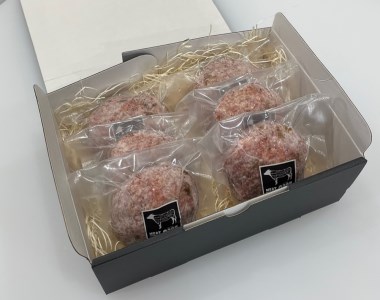 [黒毛和牛100%] 手作りハンバーグ 6個セット (120g×6個) [0440]