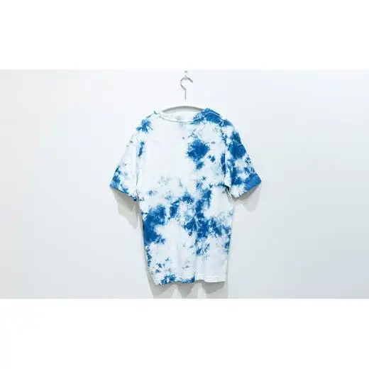 【石垣島の藍染工房】Tシャツ【カラー:マダラ】【サイズ:XLサイズ】KB-158-1