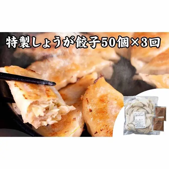 【定期便3ヶ月コース】神戸名物 味噌だれ餃子2種／計100個（50個×2パック） ×3回