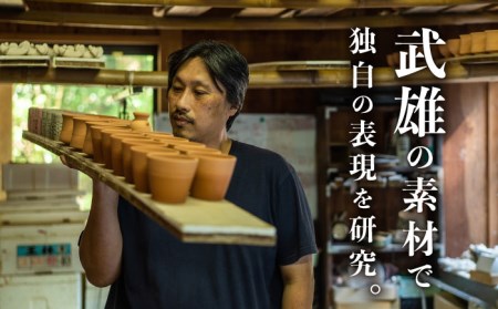 東馬窯 絵粉引掛け分け置き時計 [UCI008] 時計