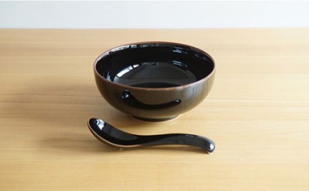 【白山陶器】【2人分の食器】丼とレンゲ4ピースセット 天目 どんぶり 食器 皿 【波佐見焼】 [TA65] 波佐見焼