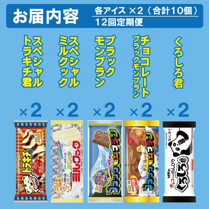 【定期便】 (12ヶ月連続お届け) 竹下製菓人気アイス10本 定期 アイス クリーム Q108-004