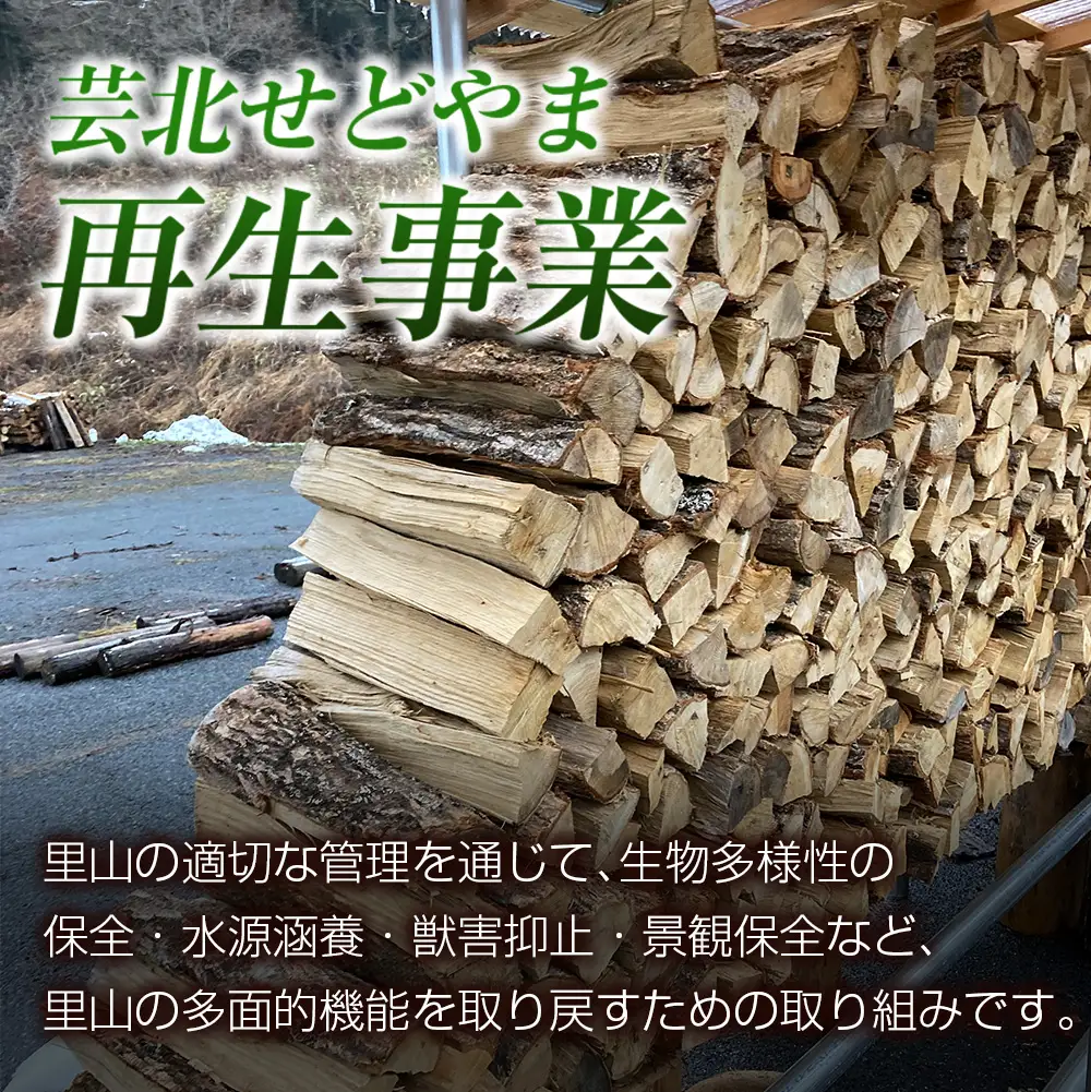 ＜2026年11月中旬発送＞芸北せどやま薪セット約20kg(長さ約40cm) NI022_001