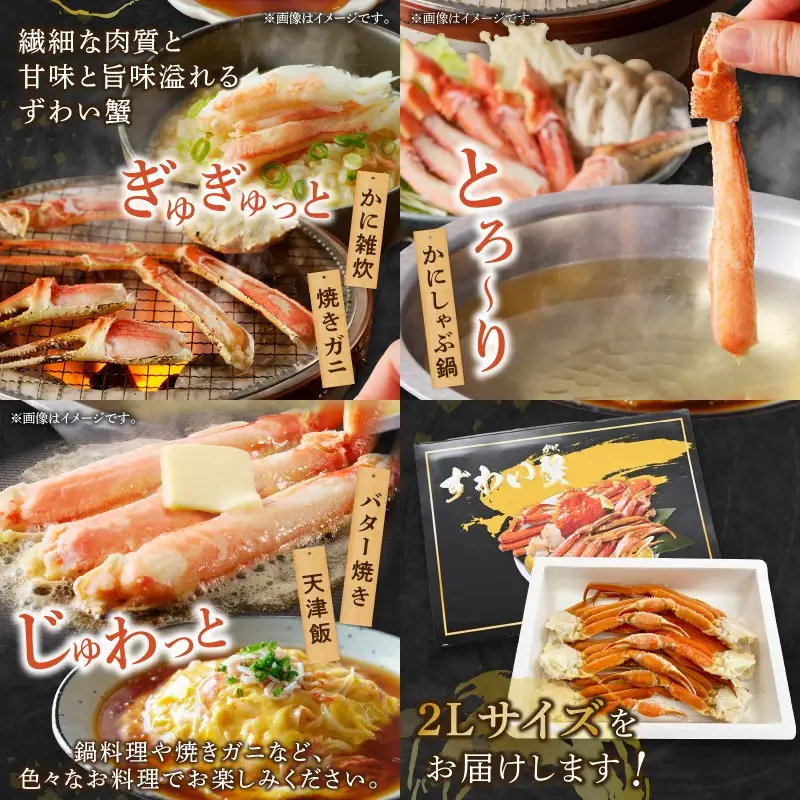数量限定 ボイルずわいがにセクション2Lサイズ(約1.4kg)【C2-021】