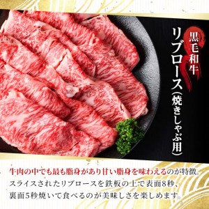 n164 黒毛和牛 リブロース 焼きしゃぶ 用 500g 国産 鹿児島 牛肉 A4ランク 和牛 ロース しゃぶしゃぶ 冷凍 【株式会社Meat you】