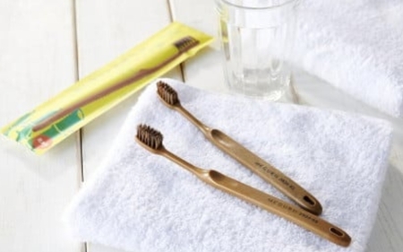 MEGURU 竹の歯ブラシ 花馬毛 4本セット【fain0006】