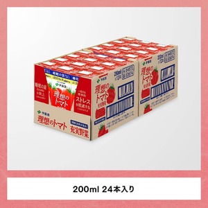 伊藤園 機能性表示食品　理想のトマト（紙）200ml×24本 飲料 とまとジュース 備蓄 長期保存