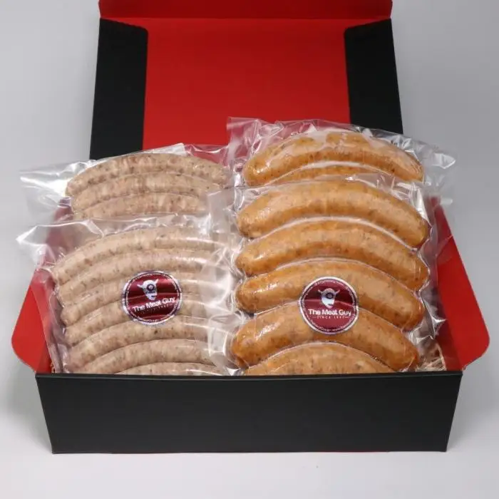 【合計1.2Kgボリューム満点】ミートガイ手作り生ソーセージセット(メープル＆ビール風味)