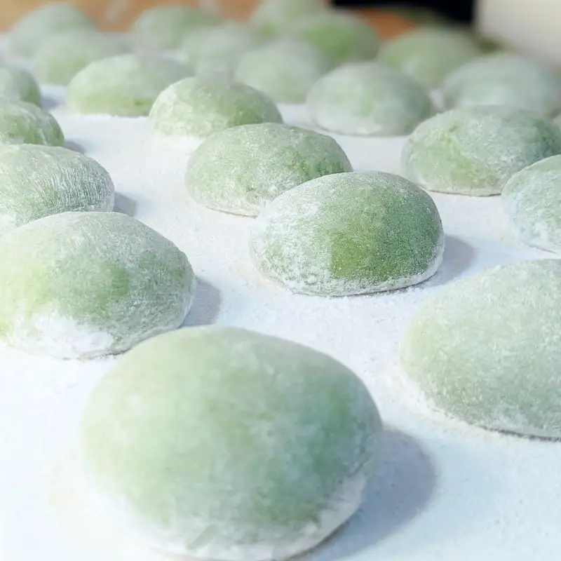 老舗和菓子屋さんの杵つき生丸餅（よもぎ）12個＆こしあん 200g×3セット