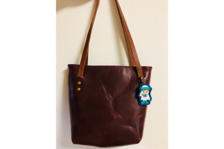 呉氏＆水兵さん レザーキーホルダーセット 透明ケース入り 革 一点もの ゆるキャラ 広島県 呉市 ku022-002-r