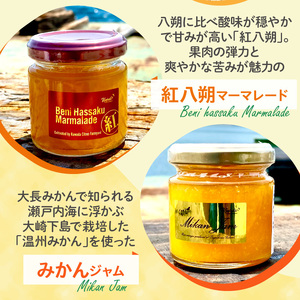 島の恵み 瀬戸内 柑橘ジャム 人気アソート 4本 セット 食べ比べ セット 温州みかん 紅八朔 レモン しらぬい ジャムセット シトラス お取り寄せグルメ 送料無料 広島県 呉市【合成保存料 着色料 不使用】 ku055-003-r