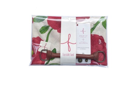 ウオーク社 ふろしきハンドセット（ブリアンテス/レッド）風呂敷 ふろしきバッグ バッグ ハンドル 持ち手 取っ手 シビラ おしゃれ 可愛い かわいい ギフト プレゼント 送料無料 広島県 呉市 ku079-033-r