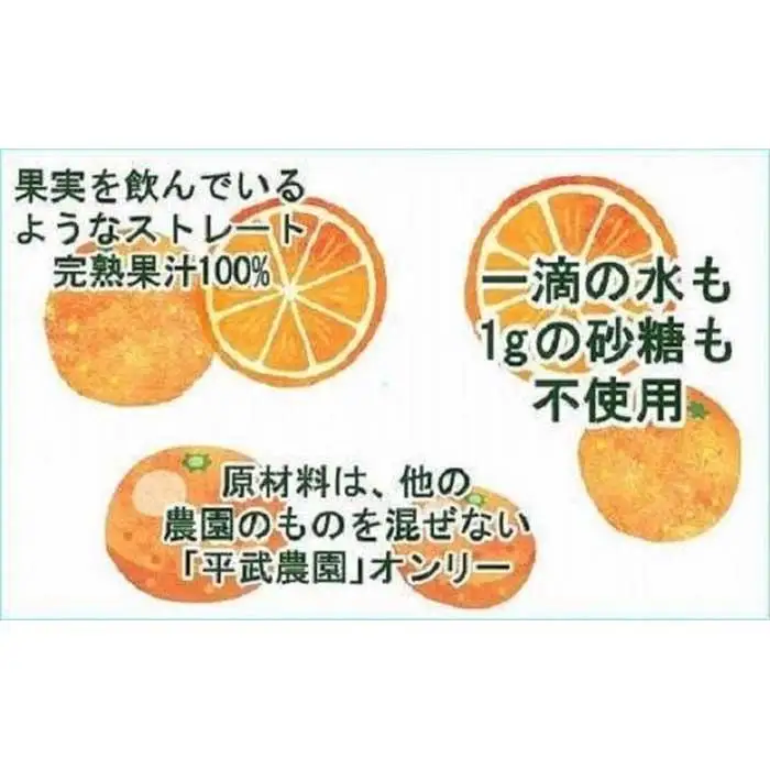 無添加100％みかんジュース3本セット【平武農園】～蛍飛ぶ町から旬の便り～