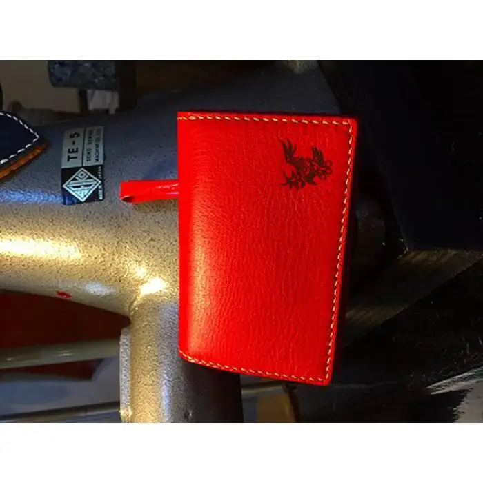 【職人手縫い】和歌山日本鹿革名刺入れ　漆黒（黒色）