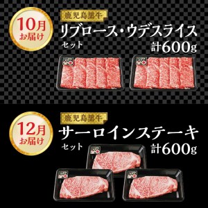 偶数月にお届け ！ 鹿児島黒牛 定期便 6回定期便 W032-017u 肉 牛肉 冷凍