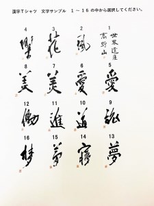 文化功労者 尾崎邑鵬 揮毫  漢字Tシャツ　XLサイズ（14.夢）