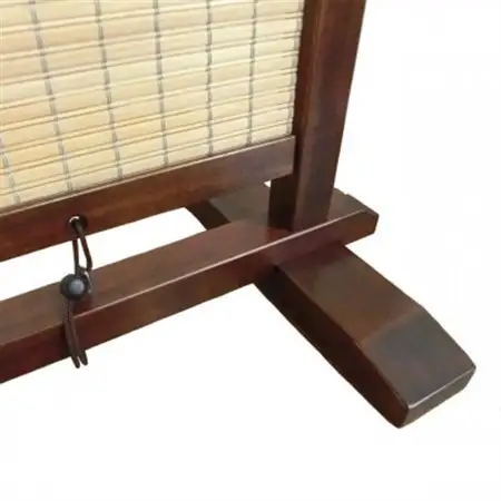 土肥家具工芸の衝立 木簾50タイプ ブラウンxライトブラウン 天然木無垢材のインテリア家具間仕切り_雑貨・日用品  家具・インテリア _【1392220】