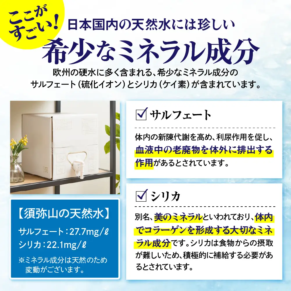 三ツ星受賞！須弥山の天然水 バックインボックス 10L