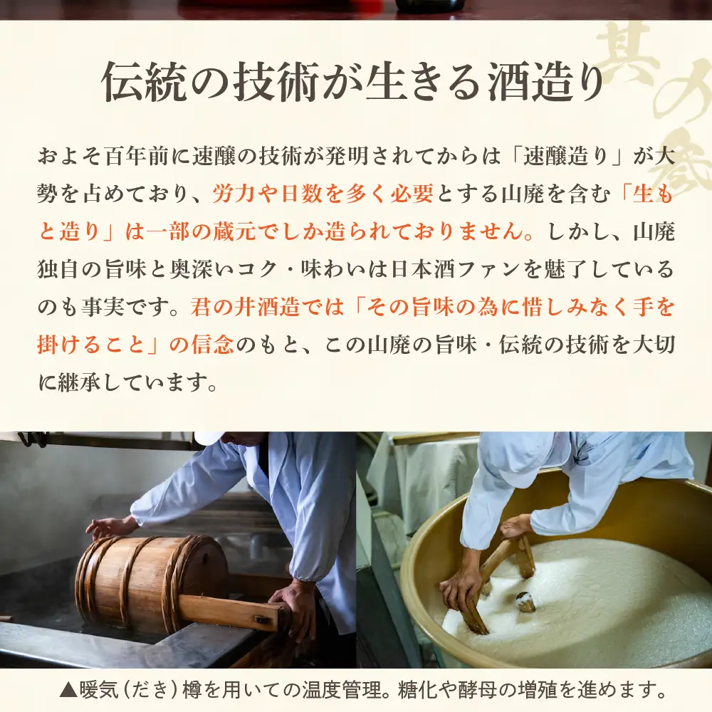 君の井 山廃 純米 720ml×1本 純米酒 蔵付乳酸菌仕込 酒 日本酒 地酒