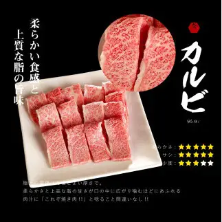 肉 常陸牛A5 焼肉 カルビ420g 特製タレ付き 木箱入り 肉のイイジマ（DU-77）