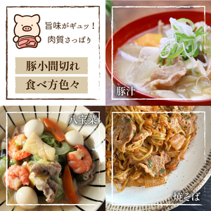 国産 四元豚 小間切れ 小分け セット 真空パック 300g 10個 総量 3000g ／ ありすぽーく 豚 肉 豚肉 豚こま 豚小間 切り落とし ３００ｇ 3kg ３ｋｇ ３０００ｇ 小分け包装 個包装 真空 焼肉 焼き肉 炒め物 自宅用 家庭用 人気 おすすめ