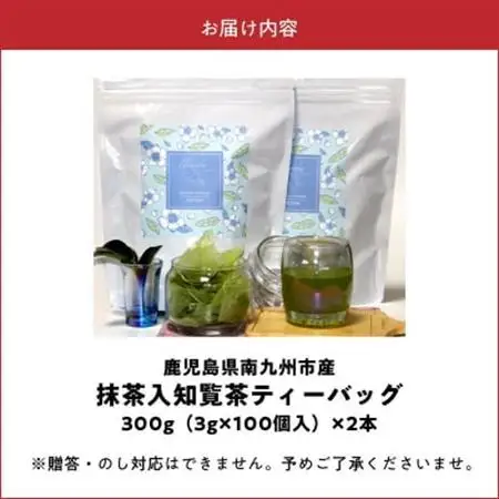 お徳用抹茶入知覧茶ティーバッグ100個入り2セット【1186080】