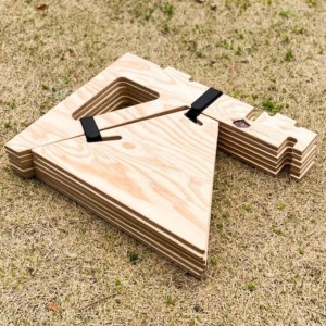 HEXA-TABLE【なごむ】[ テーブル アウトドア キャンプ バーベキュー BBQ 軽量 収納 コンパクト ] ヘキサテーブル 6角形 折り畳み 無塗装品 着色 塗装 自由 針葉樹構造用合板 12mm厚 