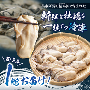 高田水産　冷凍かき　1kg（LLサイズ）　大粒 国産 広島県 呉市産 牡蠣 むき身 便利 お取り寄せ グルメ アレンジ 1つ1つ 冷凍 鍋 かき飯 カキフライ ku010-008-rr