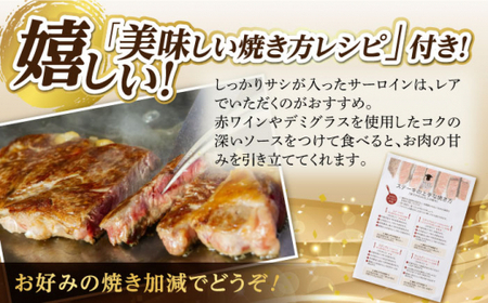 【全3回定期便】サーロイン ステーキ 2枚 400g 長崎和牛 A4-A5【野中精肉店】 [VF19] サーロイン ステーキ