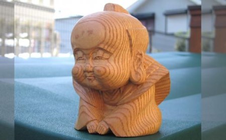 【受注生産】だんじり彫刻師 山本仲伸・作「木彫　正座福助」 // だんじり だんじり彫刻師