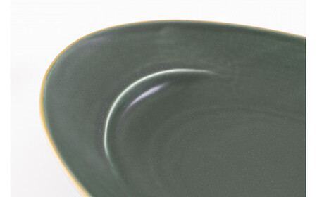 有田焼 其泉 オーバル皿 人気 2色ペア【賞美堂本店】器 うつわ 食器 皿 プレート ペア 2枚 ピンク グリーン モダン 贈答 ギフト 電子レンジ対応 食洗機対応 A45-398