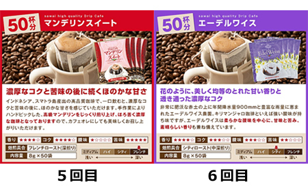 澤井珈琲　世界珈琲紀行ドリップバッグコーヒー定期便6ヶ月コース_T2600138