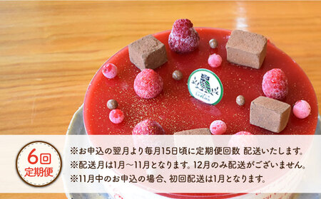 【6回定期便】クランベリー チーズケーキ 直径15cm[OAD008] ケーキ