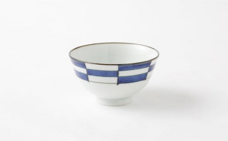 【波佐見焼】陶器 染シリーズ 茶碗 青 4個セット[OAP038]