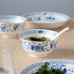 三重ナルミ】 食器 中華 ペアセット 麺鉢 クープ皿 レンゲ ホワイト
