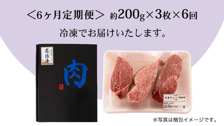 【 定期便 】 (6か月連続でお届け)『 常陸牛 』 ヒレステーキ 200g × 3枚 (茨城県共通返礼品) 