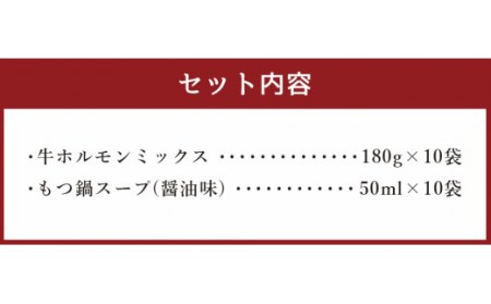 ＜牛もつ鍋20人前＞国産牛 もつ鍋 セット もつ 合計1.8kg 20人前 （2人前×10回分）