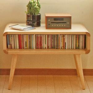 旭川家具　コサイン　ラックテーブル 【 旭川家具 北海道 旭川市 木製 家具 サイドテーブル  小テーブル ソファテーブル 収納付きテーブル 脚付収納ボックス 頑丈 マガジンラック シンプル ナチュラル 手作り 北欧 おしゃれ 天然木 無垢 】_01129