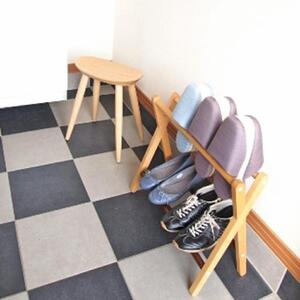 旭川家具　コサイン　スリッパ&シューラック 【 旭川家具 北海道 旭川市 木製 家具 スリッパ立て 靴収納 玄関収納 防水ウレタン塗装 シンプル ナチュラル 手作り 北欧 おしゃれ 天然木 無垢 】_00330