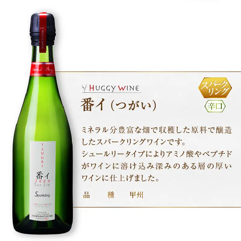 ワイン 大和葡萄酒が贈る『重畳』『番イ』スパークリングワイン２本セット（MG）B15-733