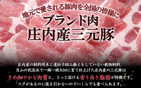 【6か月定期便】庄内三元豚 毎月 500g×3パック ブランド豚 三元豚 国産 しゃぶしゃぶ 焼肉 ロース 高級 BBQ バーベキュー ぶた肉 豚肉 豚 食べ比べ パック セット 冷凍 定期【7月中旬発送/入金期限：2026年6月25日】