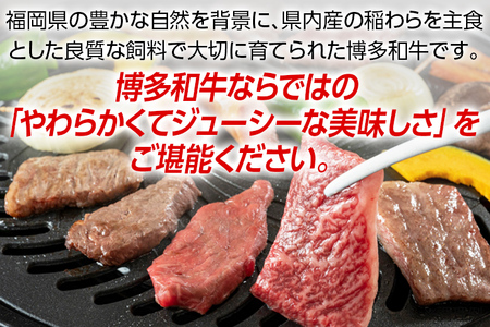 博多和牛　すき焼き用もも&焼肉用肩ロース 2種セット (計約900g)【みやこ町】