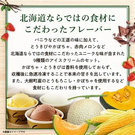 新鮮濃厚ミルク　カウベルアイスクリームセット9種16個_アイス アイスクリーム ジェラート カップアイス スイーツ デザート 北海道 大樹町 人気 美味しい バニラアイス バニラ チョコ ミルク メロン_【配送不可地域：離島】【1398012】