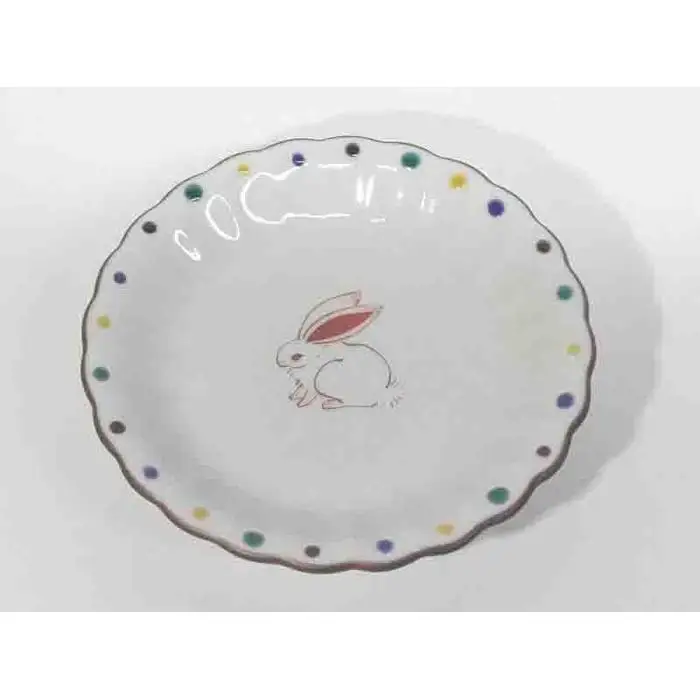 小皿揃え うさぎ絵変り 九谷焼