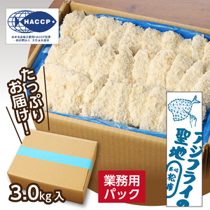 産地直送　新鮮・急速冷凍　業務用箱入り　松浦市の逸品「三陽のあじフライフィーレ」120枚( 魚 海鮮類 鰺 冷凍 人気 大容量 )【C0-092】